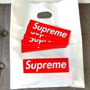 [10] Supreme shopping bag & stickers - bundle of 10
